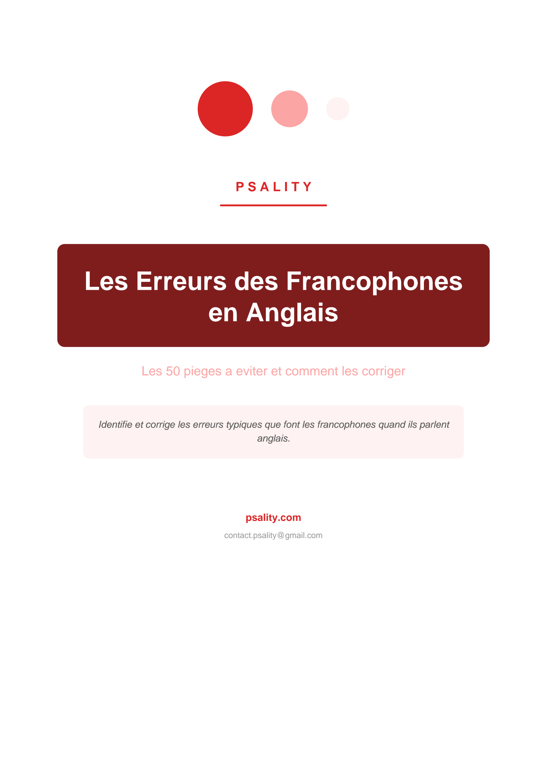 Les Erreurs des Francophones